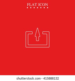 The exit icon. Logout and output, outlet, out symbol. Flat illustration.