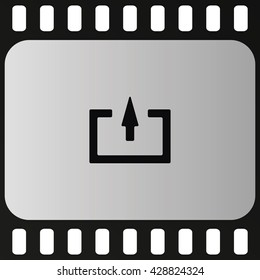 The exit icon. Logout and output, outlet, out symbol. Flat illustration.