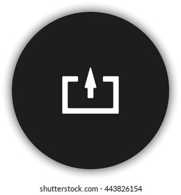 The exit icon. Logout and output, outlet, out symbol. Flat illustration.