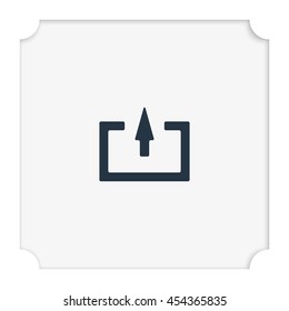 The exit icon. Logout and output, outlet, out symbol. Flat illustration.