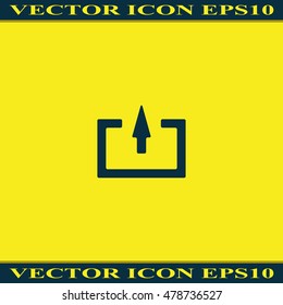 The exit icon. Logout and output, outlet, out symbol. Flat illustration.