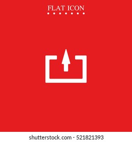 The exit icon. Logout and output, outlet, out symbol. Flat illustration.
