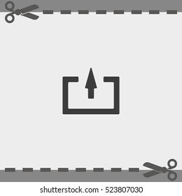 The exit icon. Logout and output, outlet, out symbol. Flat illustration.