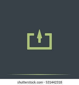 The exit icon. Logout and output, outlet, out symbol. Flat illustration.