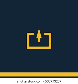 The exit icon. Logout and output, outlet, out symbol. Flat illustration.