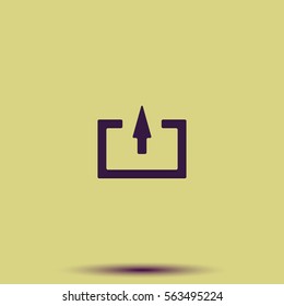 The exit icon. Logout and output, outlet, out symbol. Flat illustration.