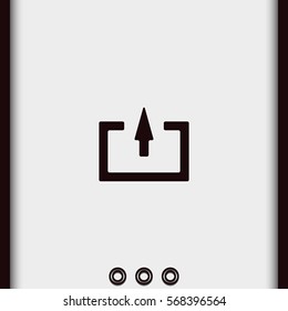 The exit icon. Logout and output, outlet, out symbol. Flat illustration.