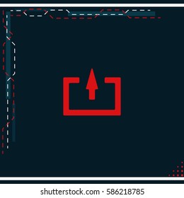 The exit icon. Logout and output, outlet, out symbol. Flat illustration.