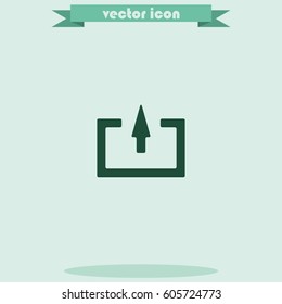 The exit icon. Logout and output, outlet, out symbol. Flat illustration.