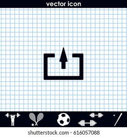 The exit icon. Logout and output, outlet, out symbol. Flat illustration.