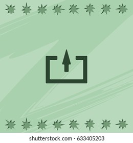The exit icon. Logout and output, outlet, out symbol. Flat illustration.