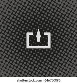 The exit icon. Logout and output, outlet, out symbol. Flat illustration.