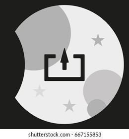 The exit icon. Logout and output, outlet, out symbol. Flat illustration.