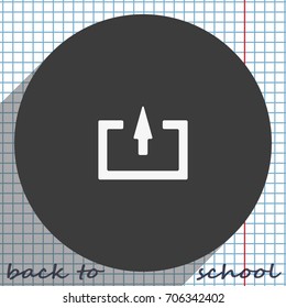 The exit icon. Logout and output, outlet, out symbol. Flat illustration.