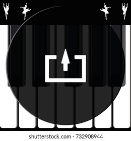 The exit icon. Logout and output, outlet, out symbol. Flat illustration.