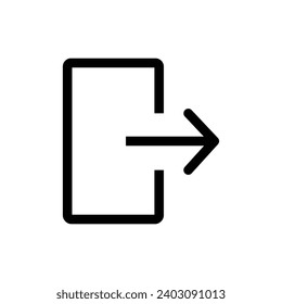 Ausfahrt-Symbol. Abmeldesymbol. Symbol abmelden