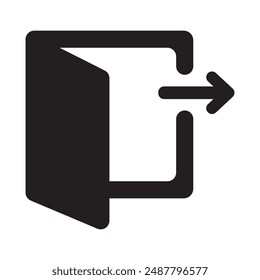 exit icon. logout icon. sign out icon design eps 10