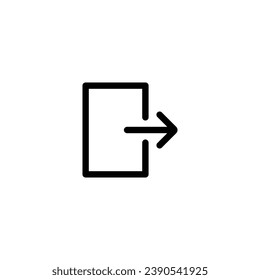 exit icon, logout icon vector illustration. outline icon for web, ui, and mobile apps