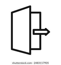 Exit icon mark in filled style