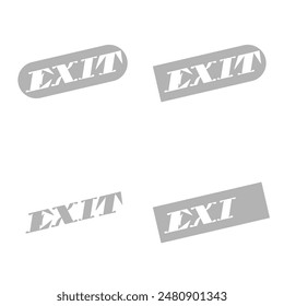 exit icon on a white background, vector illustration