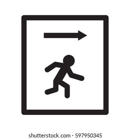 exit icon on white background. 