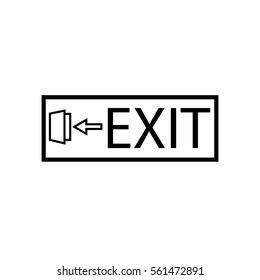 The exit icon. output, out symbol. Flat Vector illustration