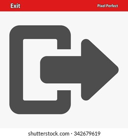 Exit Icon. Professional, pixel perfect icon optimized for both large and small resolutions. EPS 8 format.