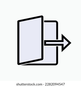 Exit Icon. Quit, Escape Symbol - Vector. 