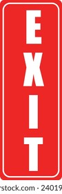 Exit icon | Exit Red Color Label icon | Way of Exit
