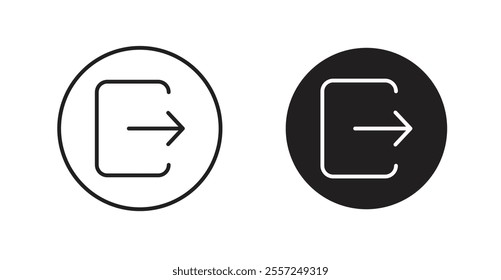 Exit Icon set. vector illustration set