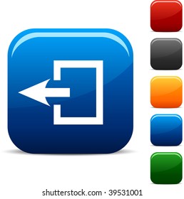 Exit icon set. Vector illustration.