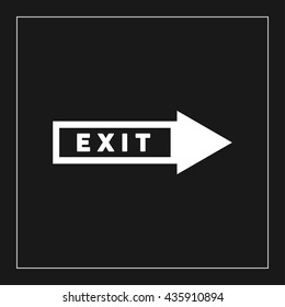 exit icon. exit sign