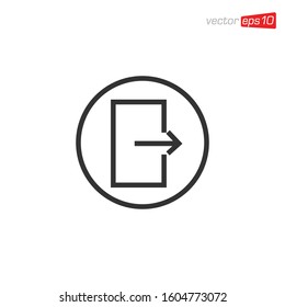 Exit Icon Sign Design Symbol