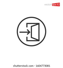 Exit Icon Sign Design Symbol