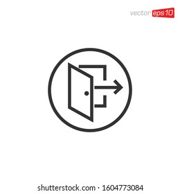 Exit Icon Sign Design Symbol