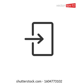 Exit Icon Sign Design Symbol