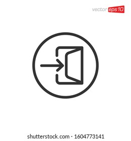 Exit Icon Sign Design Symbol
