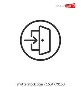 Exit Icon Sign Design Symbol