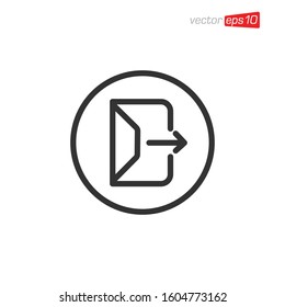 Exit Icon Sign Design Symbol