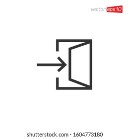 Exit Icon Sign Design Symbol