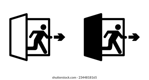 Icono de salida. inicio de sesión para concepto móvil y diseño web. ilustración vectorial