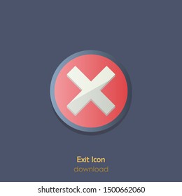 Exit Icon. Exit Sign Symbol. Illustration Of Exit. Vector Icon