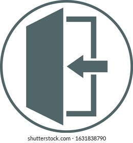 Exit icon. Exit sign. Vector illustration
