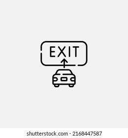 Vector de signo de icono de salida,Símbolo, ilustración de logotipo para web y móvil