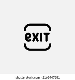 Exit icon sign vector,Symbol, logo illustration for web and mobile