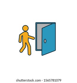 Exit icon. Simple element from shopping center sign icons collection. Creative Exit icon ui, ux, apps, software and infographics.