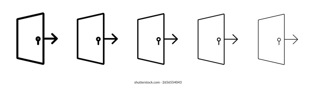 Ícone de saída ilustração simples logotipo arte