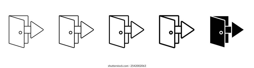 ícone de saída Simples ilustração de estrutura de tópicos