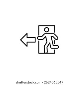Ícone Sair. Ícone de saída simples para mídia social, app e web design. Ilustração vetorial.