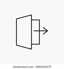 Exit icon. simple vector icon